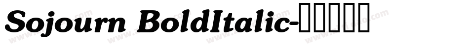 Sojourn BoldItalic字体转换
